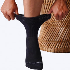 Diabetic Socks, Helps In Diabetic Neuropathy, Reduction Of Gangrene Chances, Increase Blood Circulation -- Black, Full Length (Free Size)