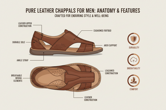 Shop Pure Leather Chappals for Men: Durable, Stylish, and Breathable