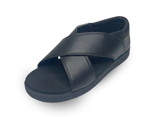 Prince men's orthopedic black footwear heel pain relief
