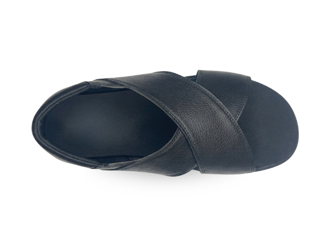 Diabetic footwear men black comfort shoes