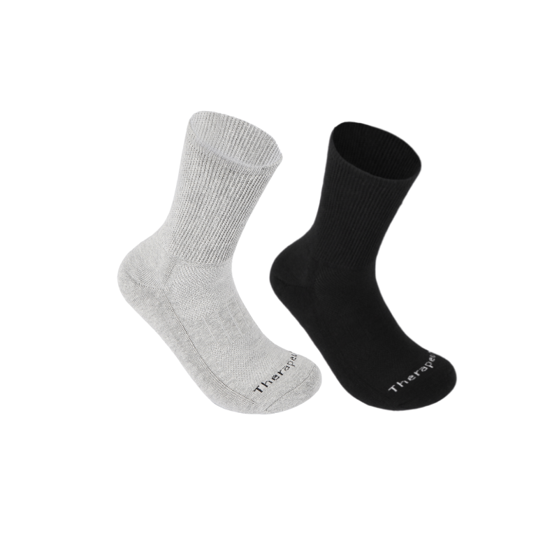 Diabetic Socks, Helps In Diabetic Neuropathy, Reduction Of Gangrene Chances, Increase Blood Circulation -- Ankle Length Grey(Free Size)