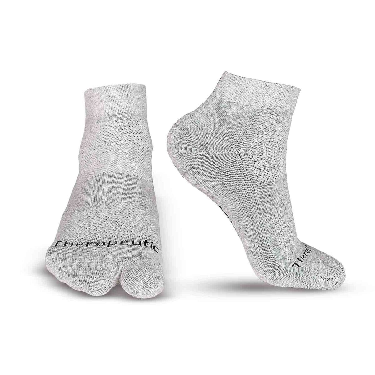 Diabetic Socks, Helps In Diabetic Neuropathy, Reduction Of Gangrene Chances, Increase Blood Circulation – Grey, Separate Toe (Free Size)