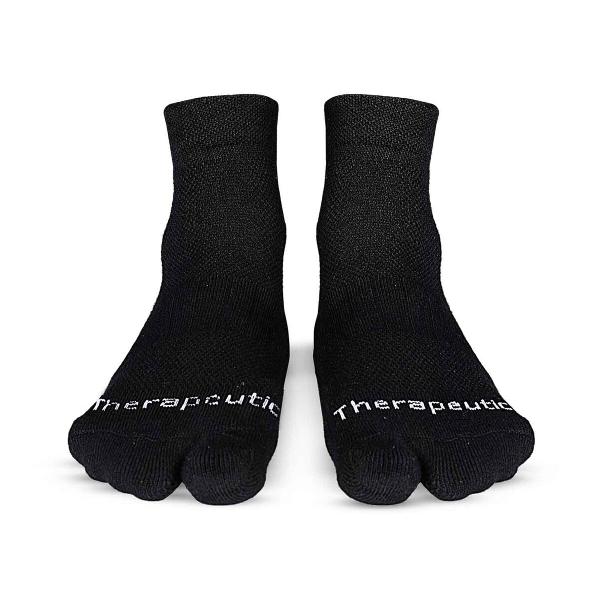 Diabetic Socks, Helps In Diabetic Neuropathy, Reduction Of Gangrene Chances, Increase Blood Circulation -- Black, Separate Toe (Free Size)